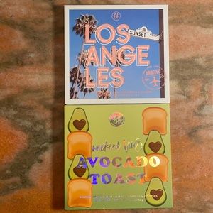BH COSMETICS “lost in LA” & “avocado toast” 16 color shadow palette set